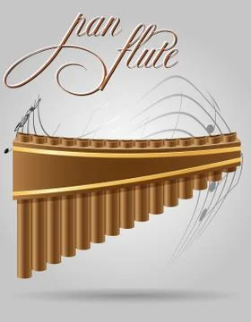 Pan flute wind musical instruments stock illustration Stock Illustration