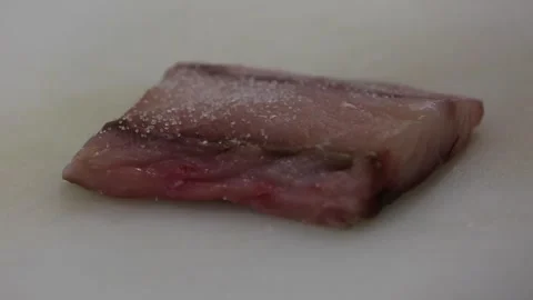 Pan fried black croaker fish Stock Footage 133206595