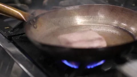 Pan fried black croaker fish Stock Footage 133206792