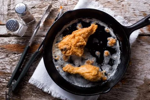 Pan Fried Chicken Stock Photos