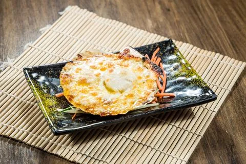 Pan Fried Egg With Vegetable Garnish Stock Photos