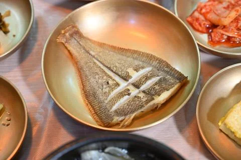 Pan Fried Flounder 写真素材