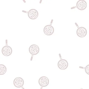 Pan fry pineapple glyph vector seamless pattern 스톡 일러스트