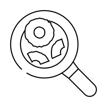 Pan fry pineapple line icon vector illustration Stock Illustration