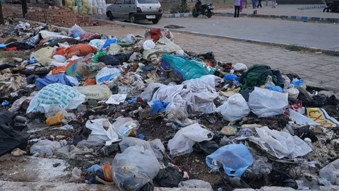 Pan-garbage-dump-india Stock Footage 92288504