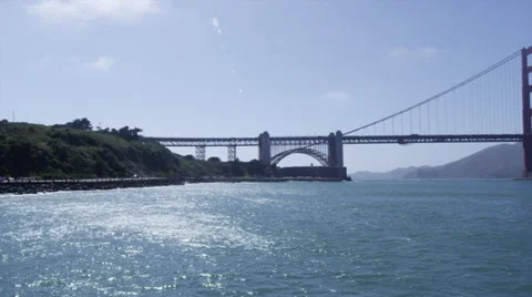 Pan of Golden Gate Bridge Video stock 35992957