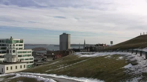 Pan of Halifax Nova Scotia Stock Footage 21772348