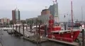 Pan Hamburg harbour cruise days event cruiseship Europa HD Footage