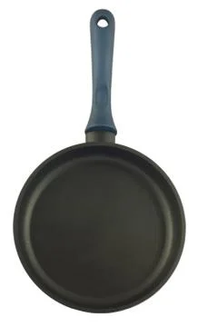 Pan with handle, top view Stock Photos