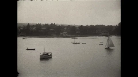 Pan of Harbor with Boats Video stock 56161283