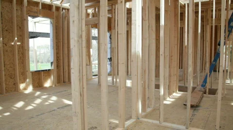 Pan of Home Being Built 스톡 동영상 671018