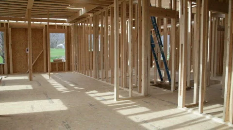 Pan of House Being Built 스톡 동영상 670961