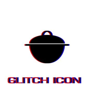 Pan icon flat. Stock Illustration