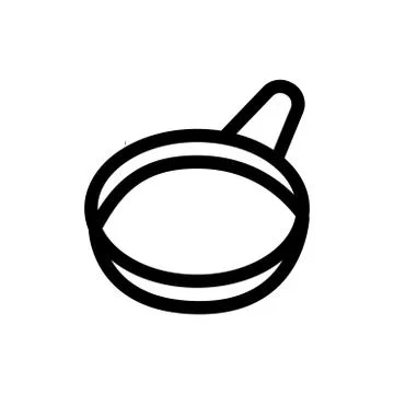 Pan icon vector, Cooking line icon Stock Illustration