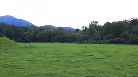 Pan of an indian burial ground Stock Footage 142849226