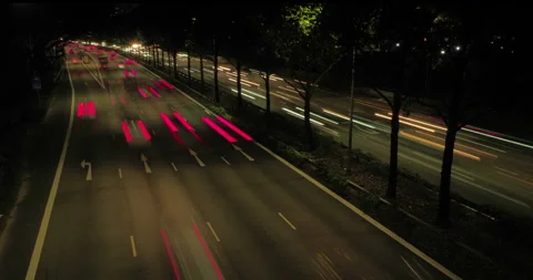 Pan Island Expressway timelapse Stock Footage 254191835