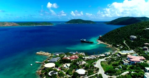 Pan up on islands Stock Footage 220589323