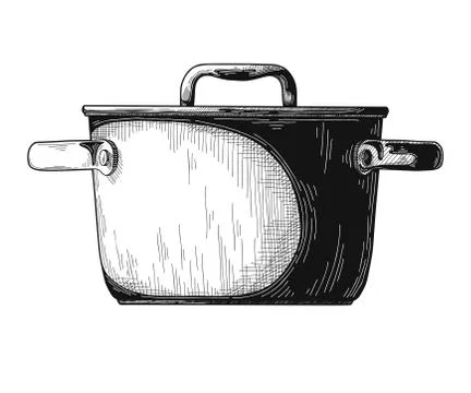 Pan isolated on white background. Vector illustration Stock Illustration