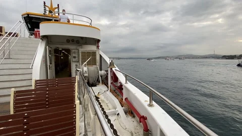 Pan from Istanbul Ferry Stock Footage 159468220