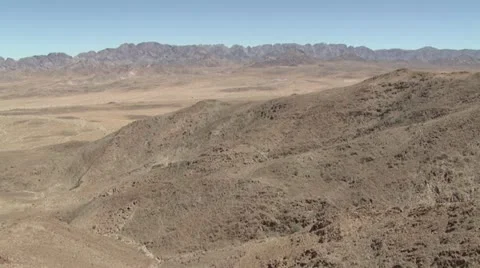 Pan of the Kalahari desert Stock Footage 16442774