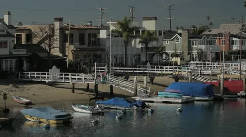 Pan of LA Harbour Stock Footage 20451147