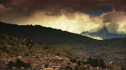 Pan of La Paz Video stock 12761393