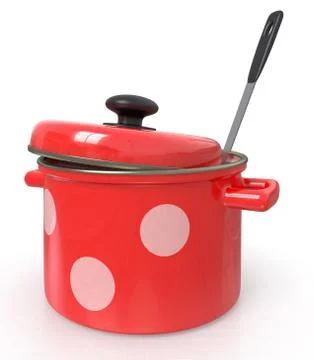 Pan with a ladle Stock Illustration