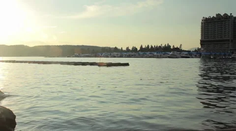 Pan of Lake CDA 库存影片 32359342