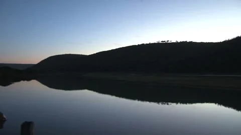 Pan lake view Stock Footage