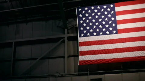 Pan of Large American Flag Stockbeeldmateriaal 624317
