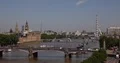 Pan Left Aerial View London Center Skyline Parliament Houses and Cars Traffic UK 4k or 4k+ Resolution