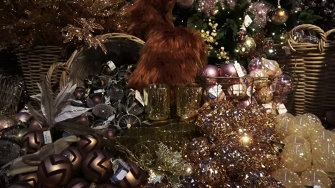 Pan to the left for Christmass balls Stock Footage 292982274