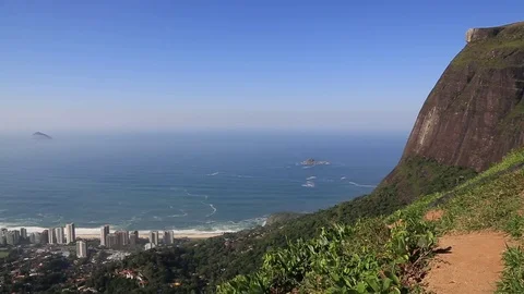 Pan left of the city of Rio de Janiero, Brazil Stock-Footage 80127461