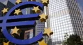 Pan Left Euro Sign Frankfurt Front European Central Bank Headquarter Germany HD Footage