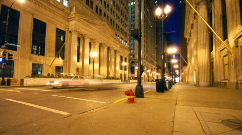 Pan Left Financial District Stock Footage 372099