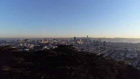 Pan Left Over Trees Stock Footage 94591110