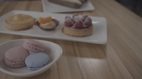 Pan left of pastries  Stock Footage 112821514