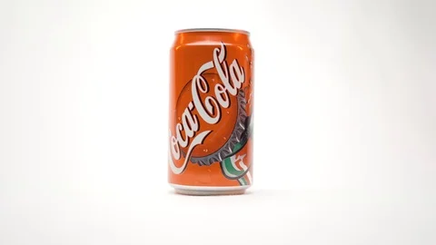 Pan Left Right Cola Can Stock Footage 125648416