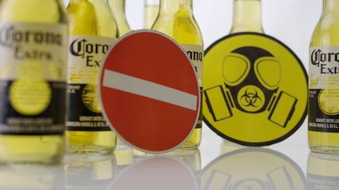 Pan From Left To Right Face Mask Biohazard Corona Stock Footage 126157527