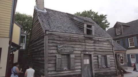 Pan left to right Historic Oldest Wooden School House in St. Augustine, Florida. Stock Footage 311021454