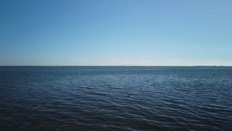 Pan left to right View from Bay Vista Park boat dock over rocks with towards Tam Stock Footage 265716228
