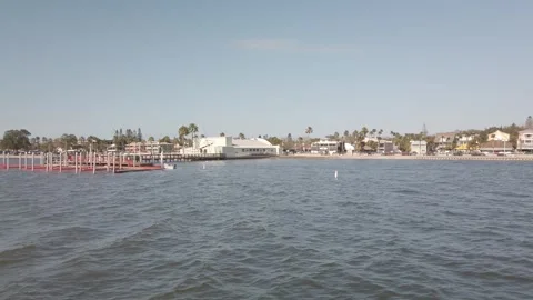 Pan Left to right View from pier in Gulfport, Florida Stock Footage 260993095