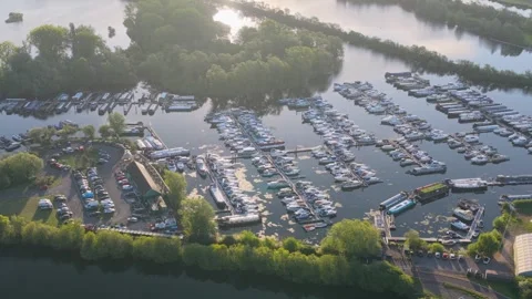Pan leftt boat harbour Reading Stock-Footage 336336148