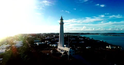 Pan up on lighthouse Stock Footage 220541653