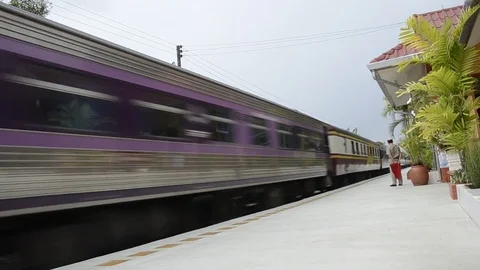 Pan with local train station. Video stock 79781586