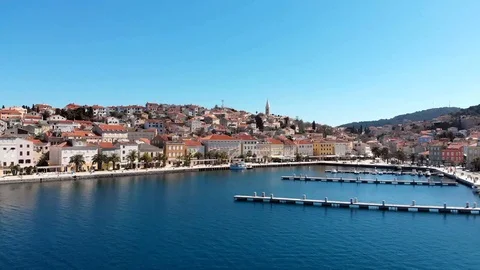 Pan up Mali Losinj Stock Footage 105161087