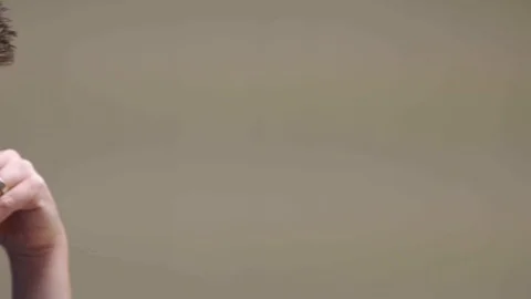 Pan of man thinking Stock Footage 88961138