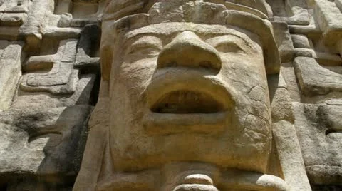 Pan of Mayan Temple Stock Footage 10849910