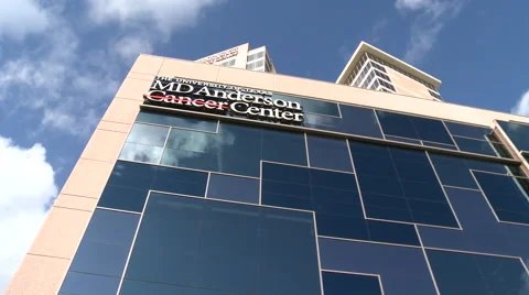 Pan from MD Anderson to Another Building Stock Footage 68647837
