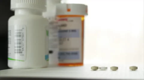 Pan of Meds in 4K (4 of 5) Stock Footage 47371106